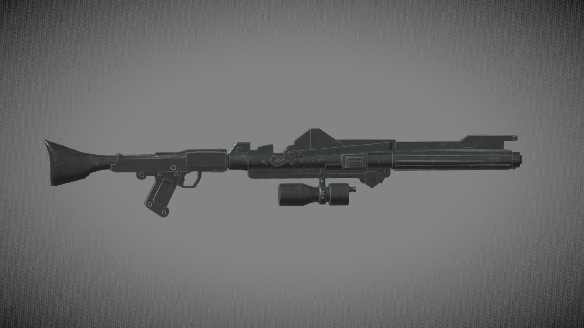 The DC-15A blaster rifle was a heavy blaster rifle , as part of the DC-15 family. It was one of the standard-issue weapons of the Galactic Republic's clone troopers

With the acquisition of this model you will have at your disposal.The PBR Metalic Roughness textures, the substance painter file, the maya file, and the fbx model - Blaster Rifle DC-15A - Buy Royalty Free 3D model by Facundo.Olmedo 3d model