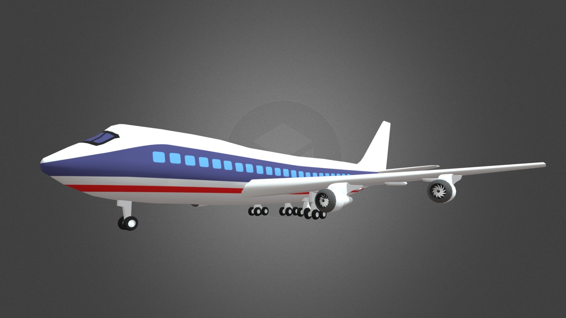 Aeroplane 3D - A1 - Aeroplane 3D - Final - 3D model by alokhirekhan 3d model