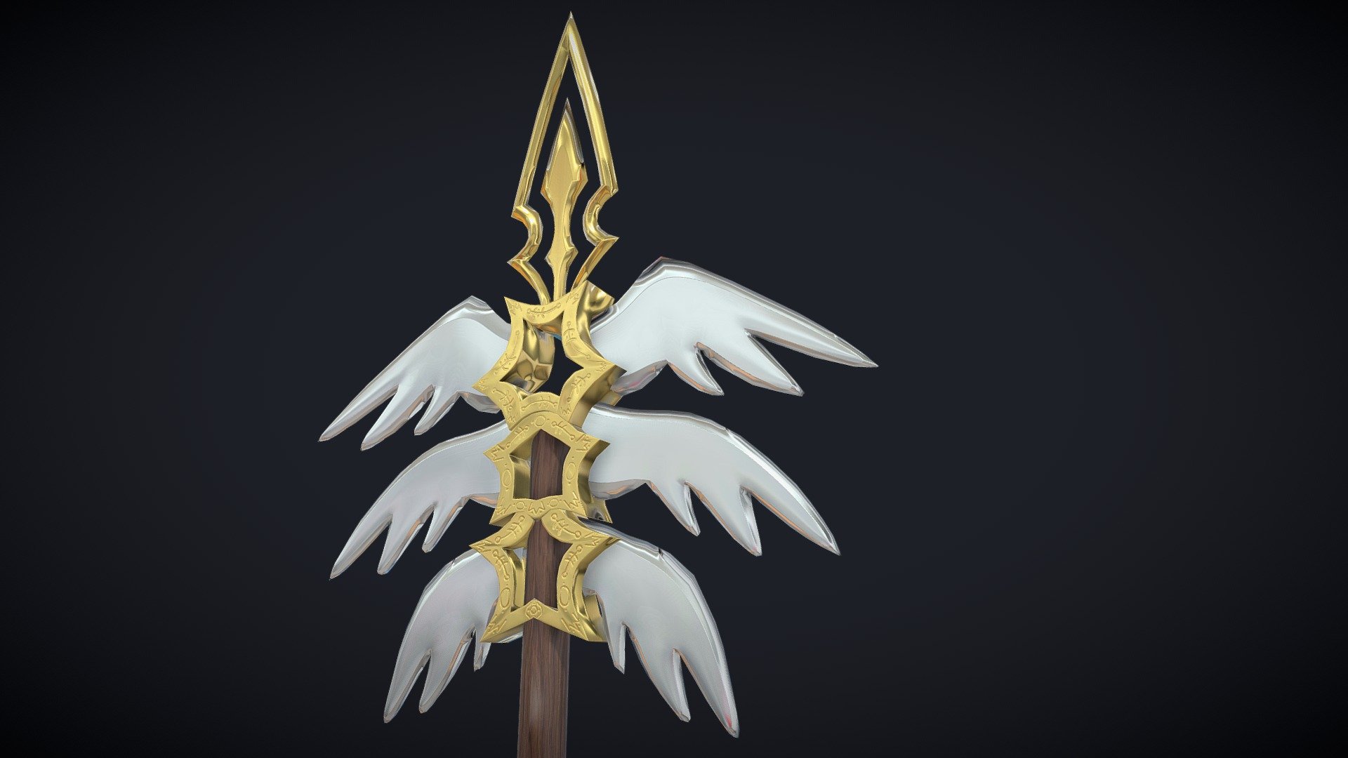 Not supposed to be quiiiite so shiny but I can never figure out the settings here o_o - Commission - Spear of Destiny - 3D model by Ivyna J. Spyder (@ivynajspyder) 3d model