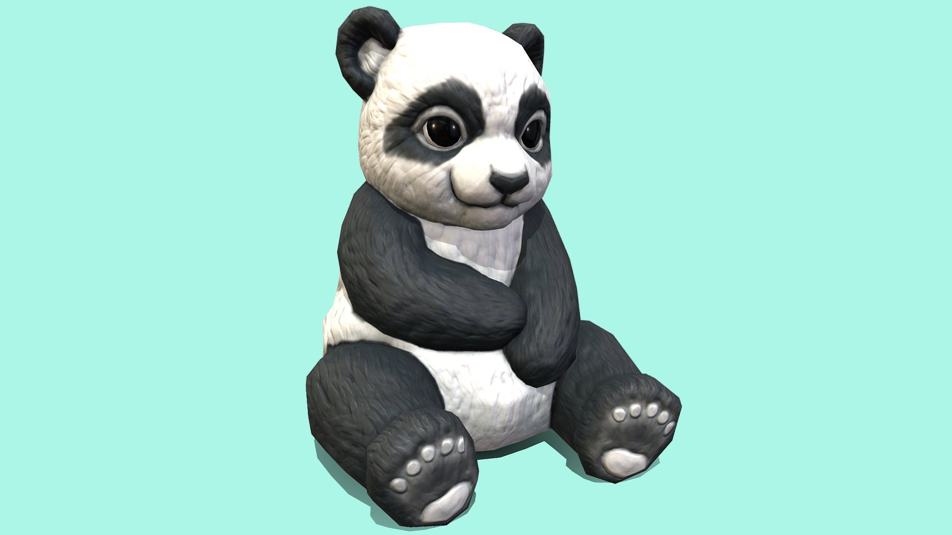 Cute Panda Bear cub for a still scene, as a plushie for a child or as a statue in a game.

Not rigged, not animated!

Highpoly sculpted in Nomadsculpt, Lowpoly made in Blender. Highpoly and Lowpoly-models are in Blend-file included in additional file with embedded materials. Model and Concept by Me, Enya Gerber.

If you need additional work done do not hesitate to contact me, I am currently available for freelance work 3d model