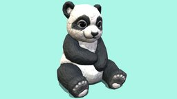Panda Bear companion, bear, cute, kids, toy, figure, prop, panda, child, asia, friend, statue, plushie, plush, stuffed, game-ready, cub, plushy, childrens-toy, game, gameasset, creature, animal, stylized, decoration, gameready, pandabear, noai