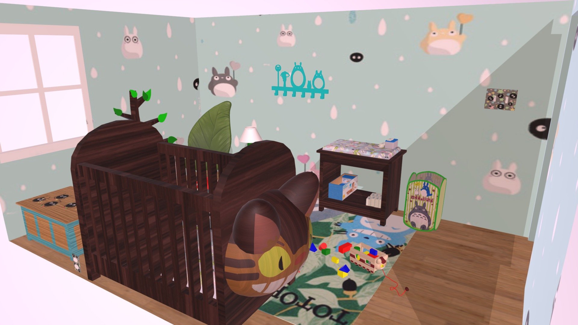 Totoro Nursery - 3D model by Martina (@Tinabell10000) 3d model