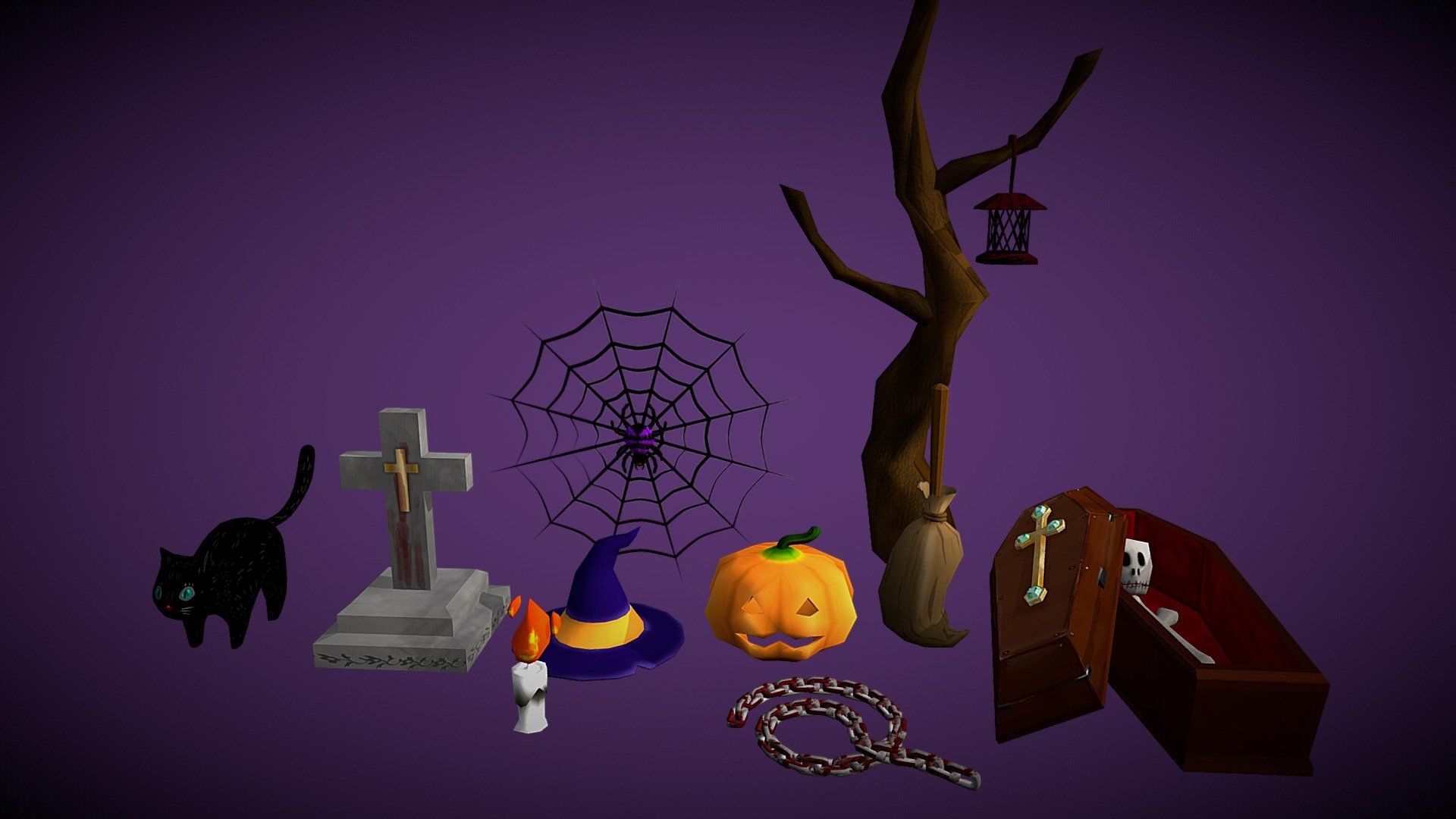 Hello. Thank you very much for seeing me.
It is the season of Halloween in Japan now.

With Blender and Photoshop
I made a model material named after Halloween.

Please feel free to use it if you like.
Happy Halloween! - ハロウィーン　フリー素材 - Download Free 3D model by uniko 3d model