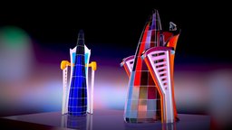 [FREE] Scifi Towers in 2 Colors! tower, future, cyberpunk, skyscraper, towers, cityscape, environment-assets, freemodel, originaldesign, scifi, sci-fi, futuristic, city, free, stylized, environment, saturated-scifi, voloskyscape