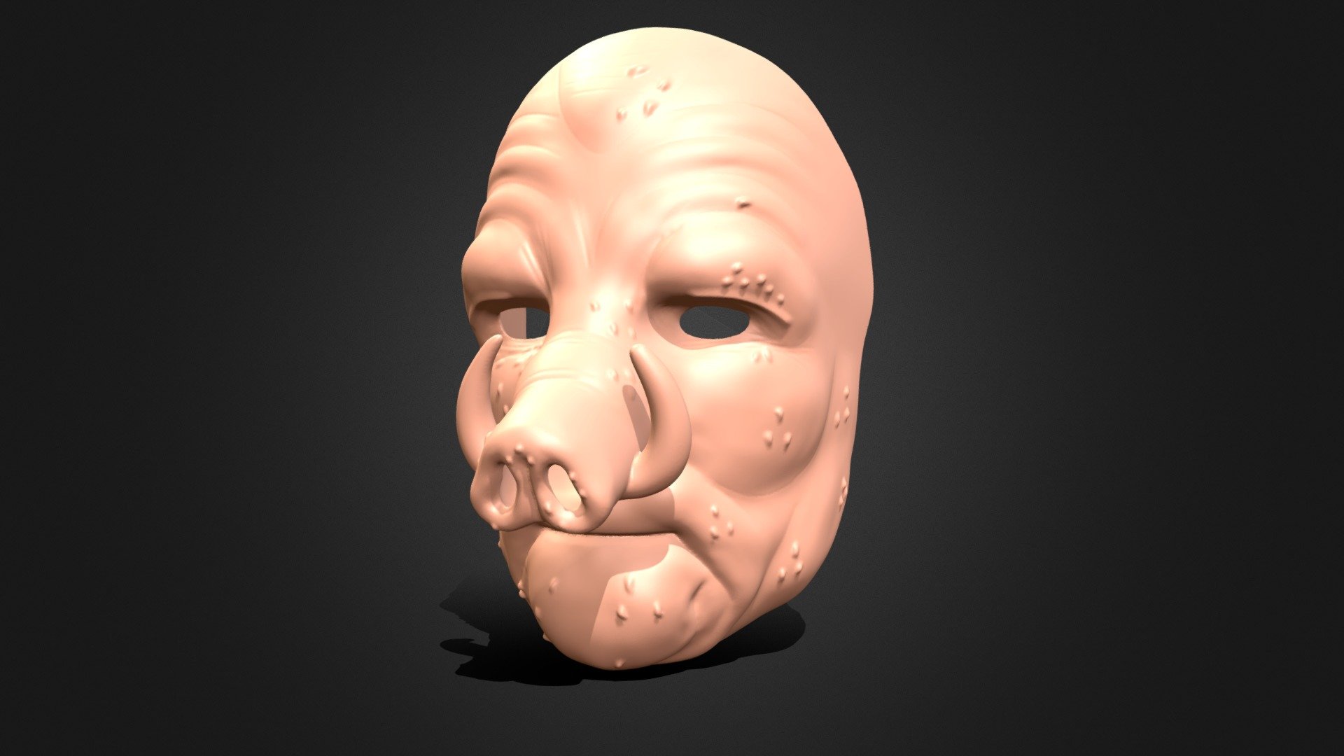 A mask of the Wookalar a fan art from the Movie The Private Eyes 1980 ready for 3d print I included the STL and OBJ files if you need 3D Game Assets or stl files I can do commission works 3d model