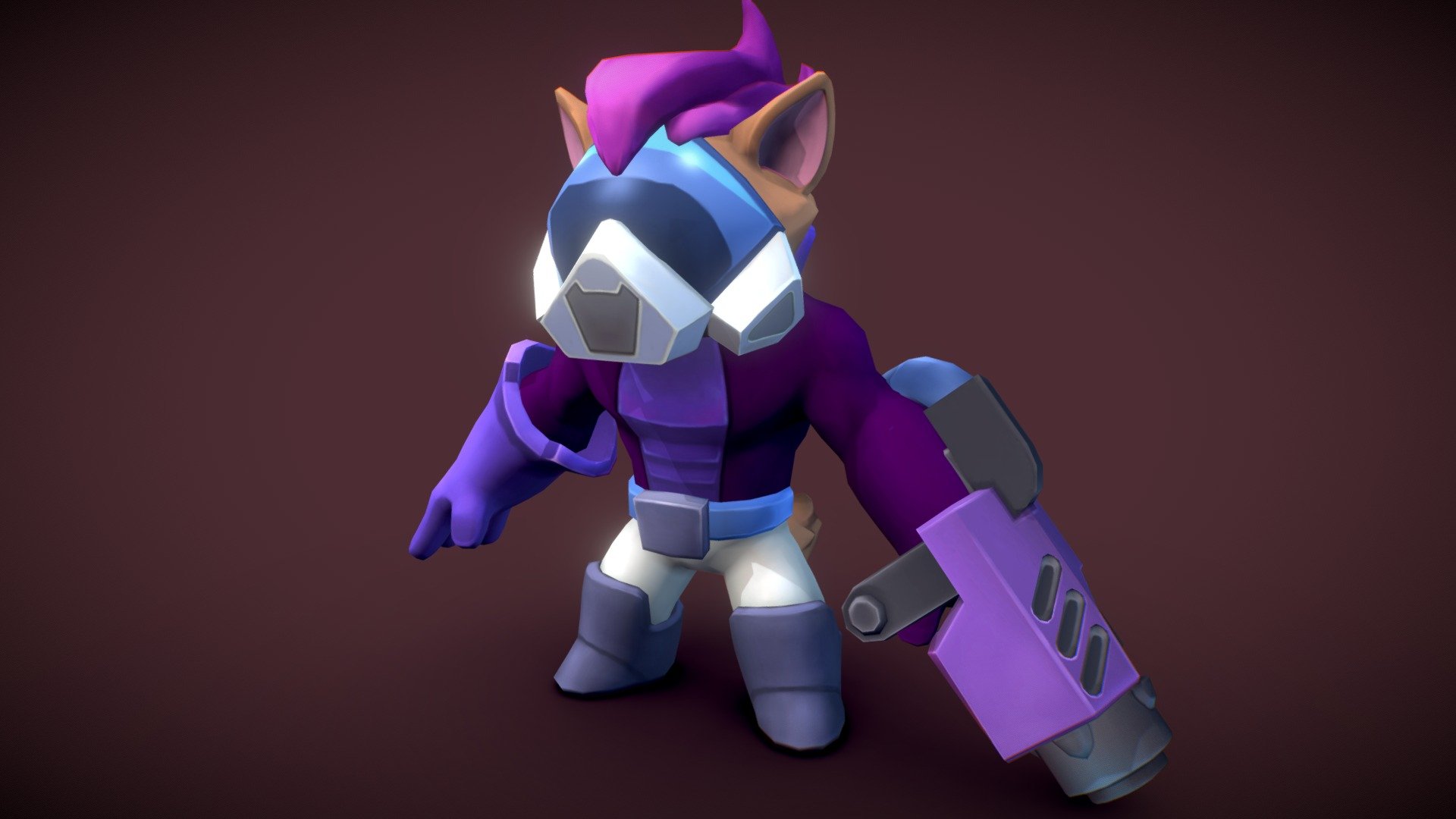 Character modeling and texturing for the mobile game Caterra 3d model