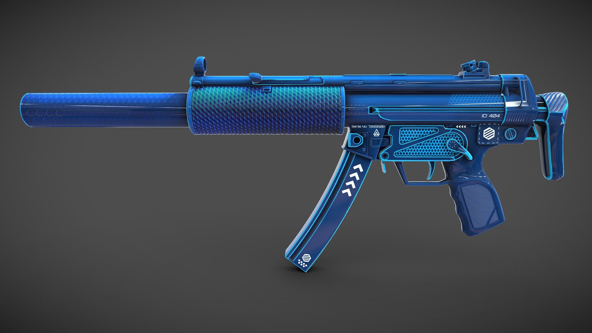 Skin for CS:GO - MP5-SD // Elegant Blue - 3D model by ap0skyre 3d model