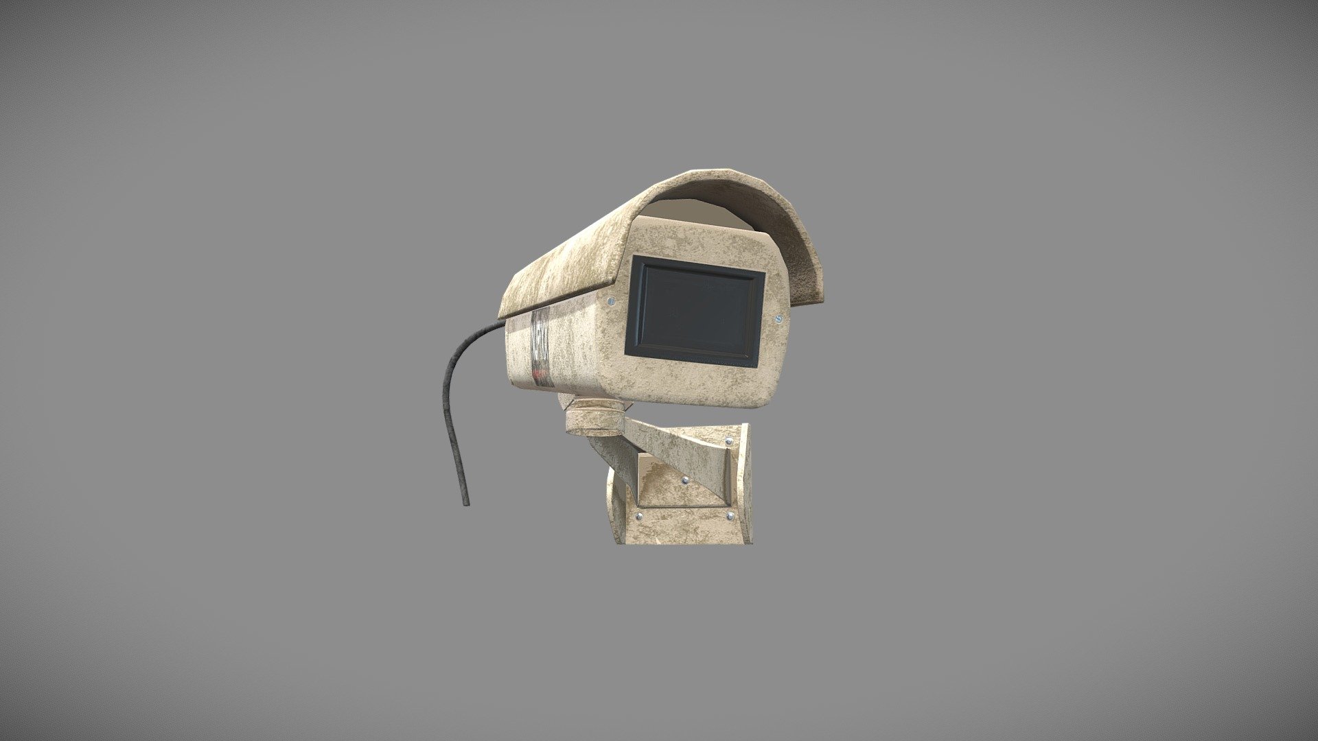 Security Camera model thats mainly used for outdoor started this model as a high res. then lowered the resolution and applied textures in Substance Painter 3d model