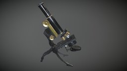 PBR Vintage Microscope dae, microscope, vintage, exam, substancepainter, substance, 3dsmax, pbr, technology