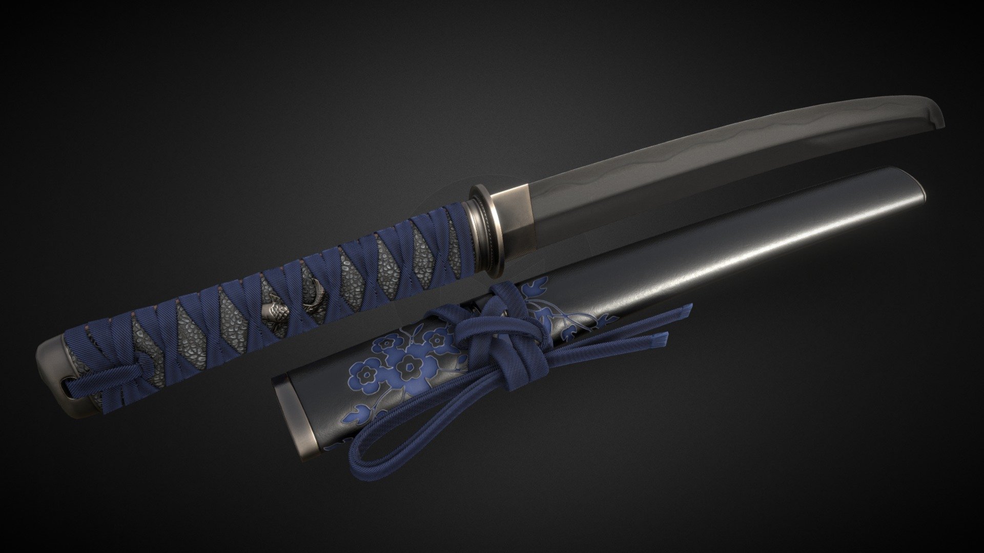 Tanto low poly model.

2k textures. Total polycount 12826 tris.

Model created on Blender and ZBrush. Textured with Substance Painter 3d model