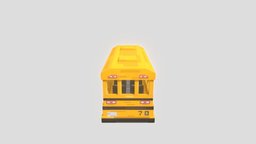 School Bus / 3D MODELING 3dart, bus, working, schoolbus, lowpoly, gameart, 3dmodel, rendering