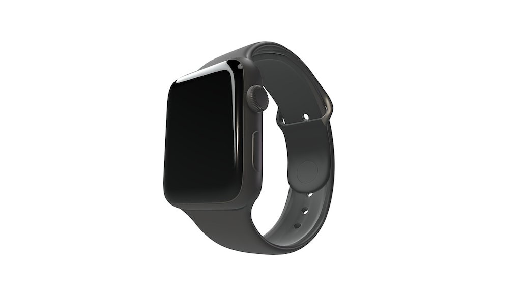 3d model of Apple watch the we created as a part of the design process behind our psd mockups 3d model