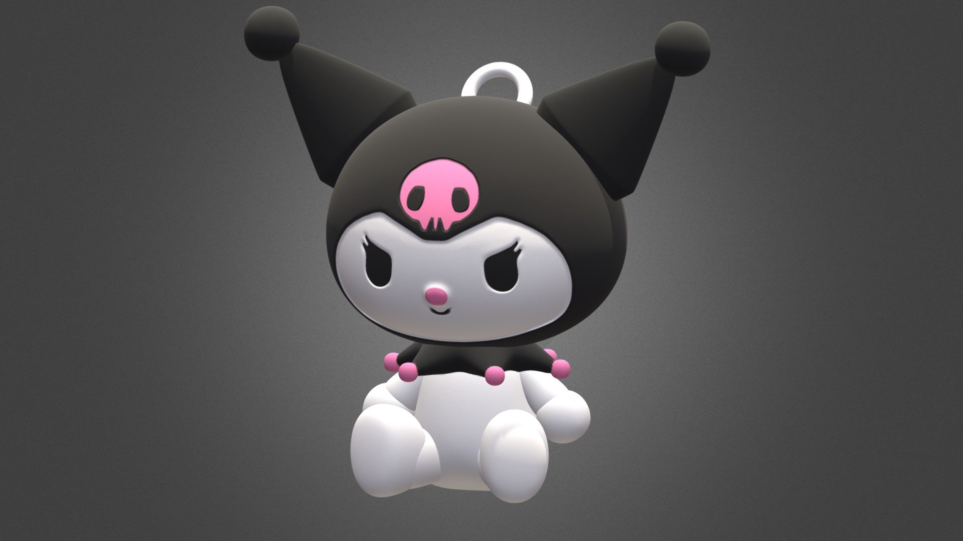 Kuromi is a official mascot for SANRIO. This model is sculpted by me in Zbrush. This model design for a minimal use of support. What's included when you download: 
1) Kuromi.obj 
2) Kuromi.stl All parts is in one file. 
3) Kuromi_full_4h30m_0.12mm_205C_PLA_ENDER3S1.gcode

Disclaimer: 
 1) Note if the size is not the same kindly scale up or down the model on Cura or equivalent. 
 2) Model is not yet test printed. 
 3) Please use support to avoid any problem while printing. For Resin printer, I don't know the setting, but I would like to see you make it and share it here 3d model