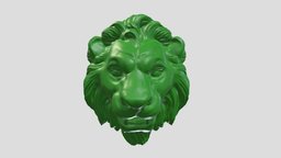 3D Printable Lion Head 02 stl, cat, printing, monument, jewelry, pendant, lion, print, relief, head, platinum, bas, pendants, printable-model, 3d, art, design, animal, decoration, concept, sculpture, download, ring, gold