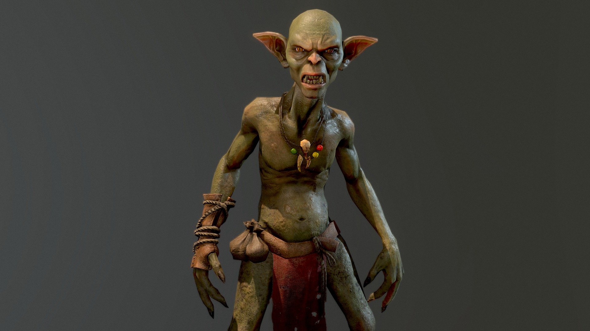 New and Improved Goblin for Skyblivion project.

This version of the goblin is regular and have no tribal marks.

Tools used: Zbrush, Substance painter, Blender, Affinity photo - Goblin - Skyblivion - 3D model by Weekend 3d model