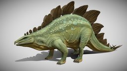 Stegosaurus Charles Robert Knight dinosaurs, stegosaurus, unrealengine, art, zbrush, cinema4d, retropaleoart, ya_iljinser