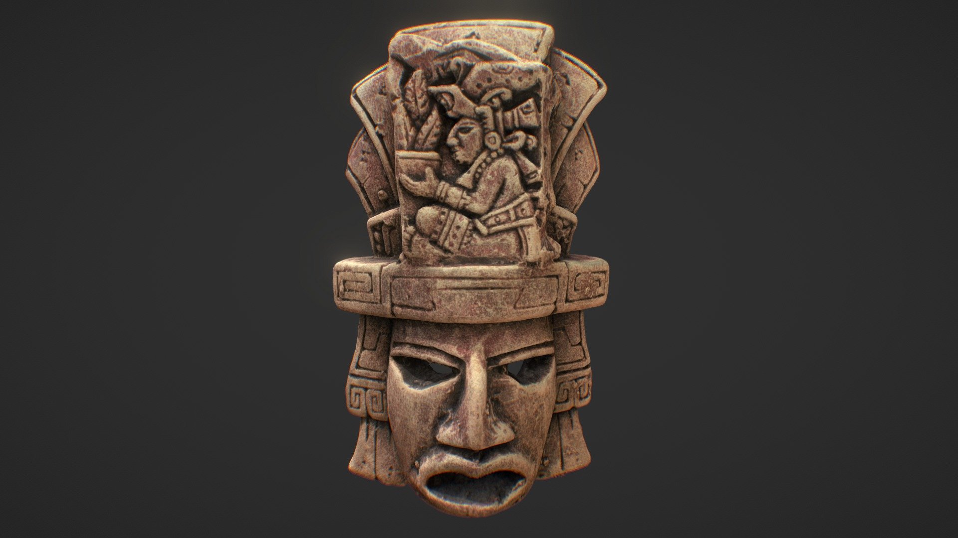 While in mexico, I picked up a set of mayan masks to scan. This is mask 2-3 - Mayan Mask 2 - Buy Royalty Free 3D model by StudioNexus (@cynex) 3d model