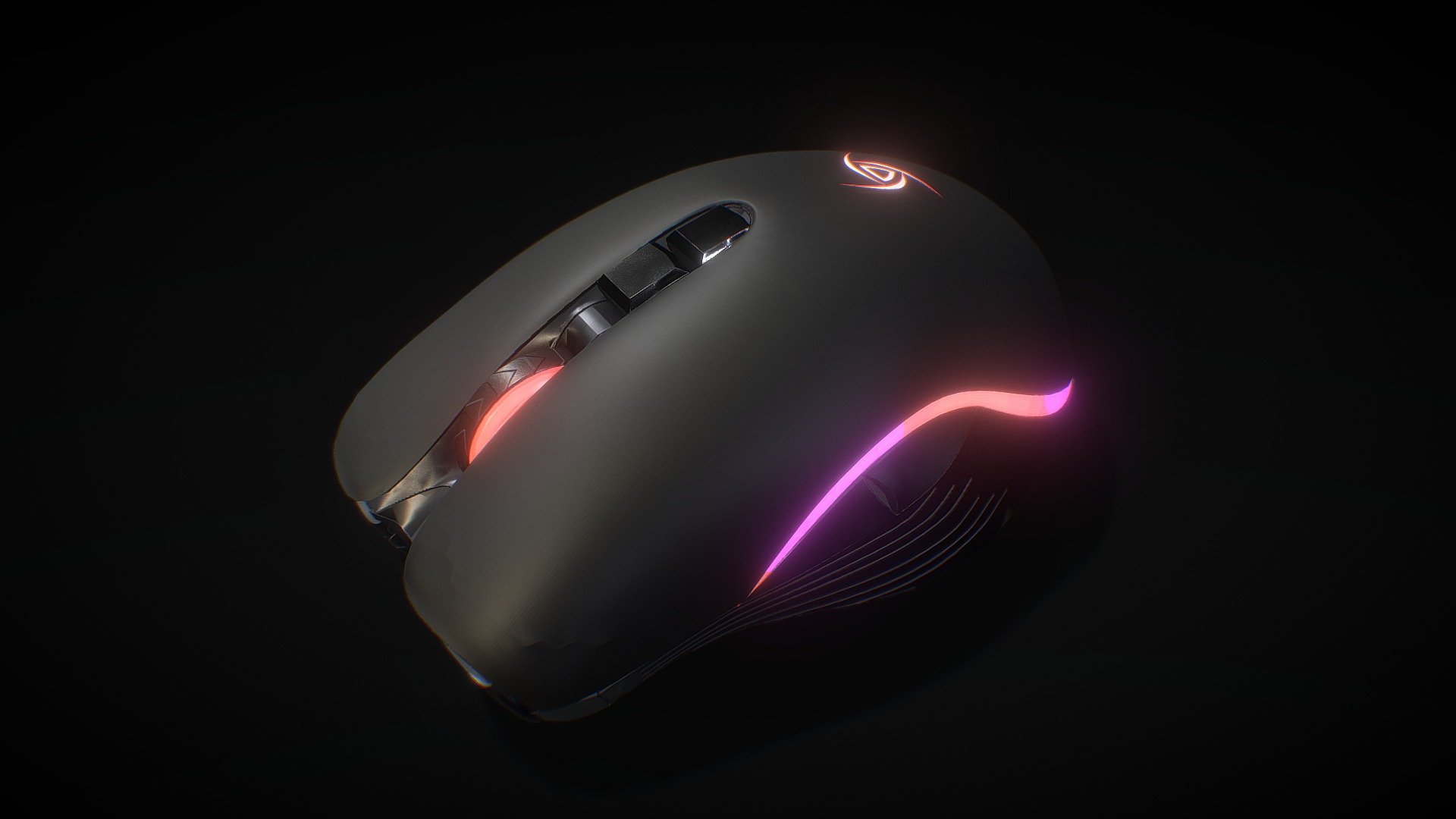 modeling and texturing of mouse gamer rgb, free 3d modeling by oscar creativo 3d model