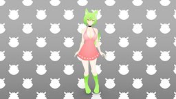 Yureta cat, toon, cute, avatar, dress, fur, neko, tail, kawaii, npr, panties, vrchat, girl, blender, blender3d, anime, nonphotorealistic, yureta, yuretao