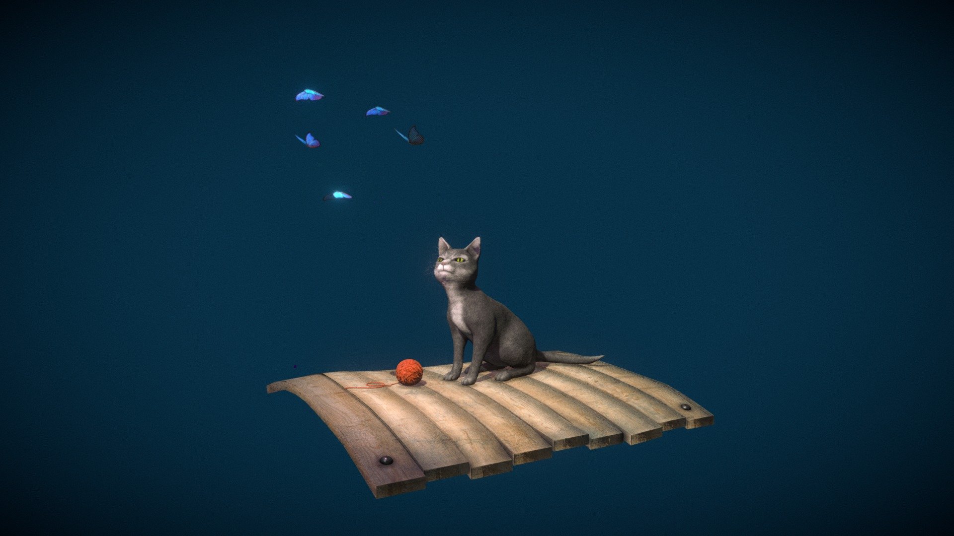 What a lovely cat! It is playing,&hellip; no no no it is looking. Ummm No no no it is hunting 3d model