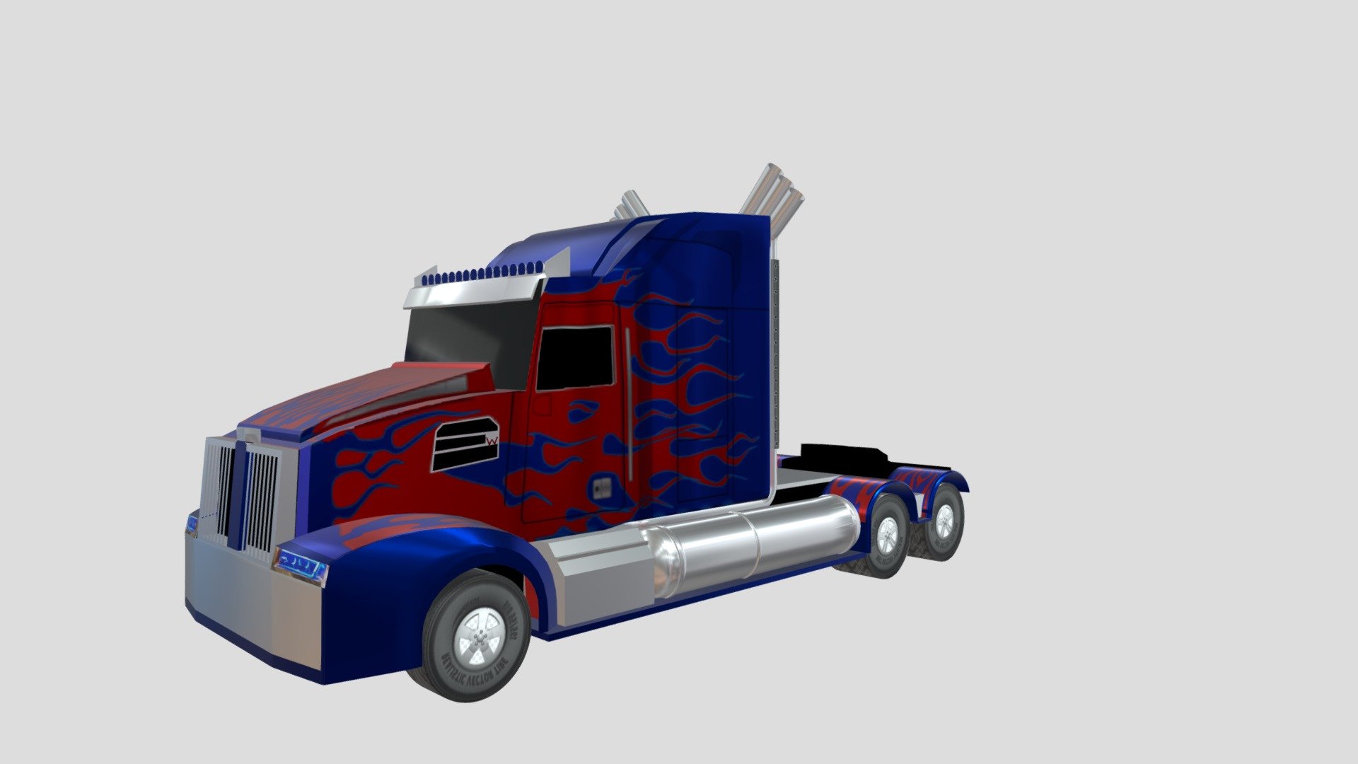 This is the oldest model in my archive - Western Star Optimus Prime Truck!!!!! - Download Free 3D model by Blender user Srikanth M (@Ani-sri) 3d model