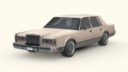 Lincoln Town Car 1989 power, vehicles, tire, cars, drive, sedan, luxury, vintage, speed, classic, automotive, lincoln, town, old, limousine, vehicle, lowpoly, car, towncar, town-car, lincoln-town-car