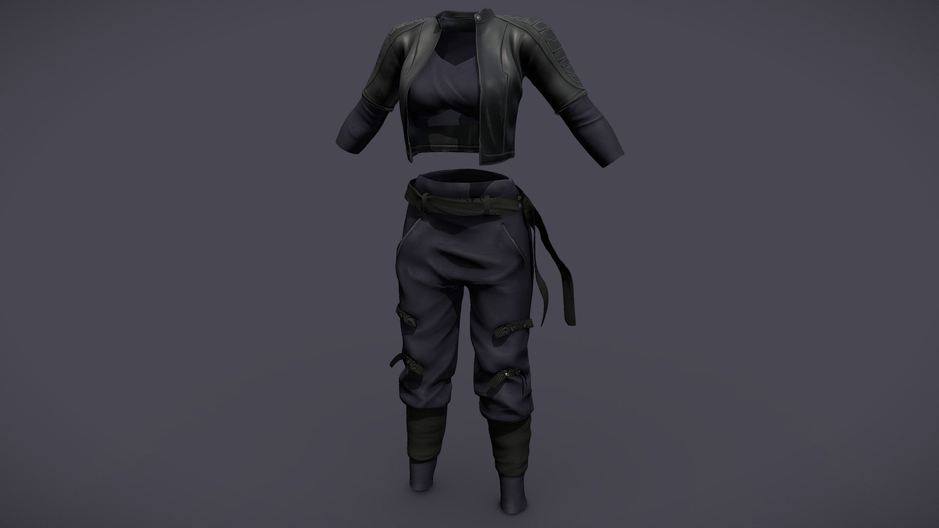Jacket + Top + Pants

Can be fitted to any character

Clean topology

No overlapping smart optimum unwrapped UVs

High-quality realistic textures

FBX, OBJ, gITF, USDZ (request other formats)

PBR or Classic

Please ask any other questions.

Type     user:3dia &ldquo;search term
