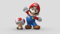 Super Mario toy, toys, nintendo, plumber, supermario, mariobros, supernintendo, plastic, mario, moshroom
