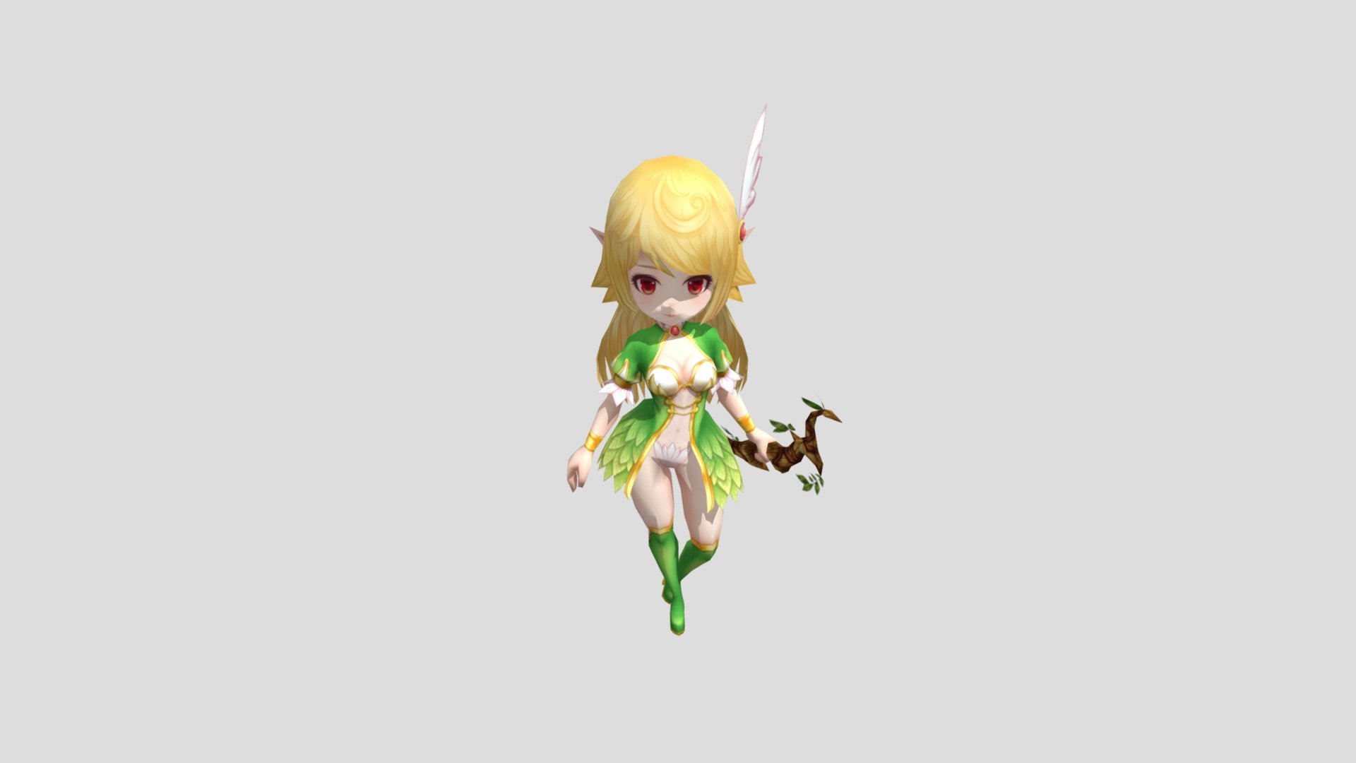 Casual RPG Character - 10 Gaysha - 3D model by jjstudio 3d model