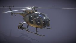 MH6 Little Bird (USA Attack Helicopter) littlebird, egg, copter, killer, combat, mh-6, mh6, helicopter, killeregg