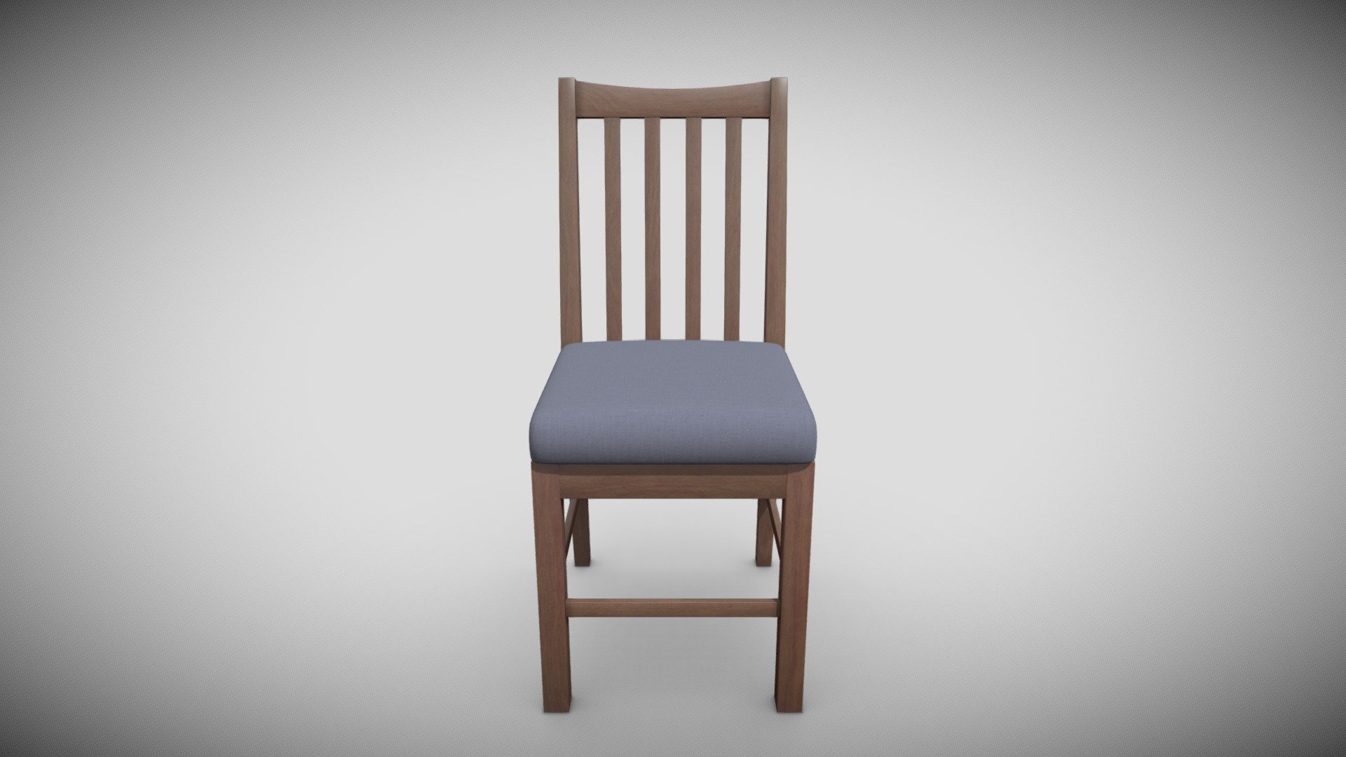 Classic wood chair with soft fabric sit - Classic chair - Download Free 3D model by JestAK 3d model