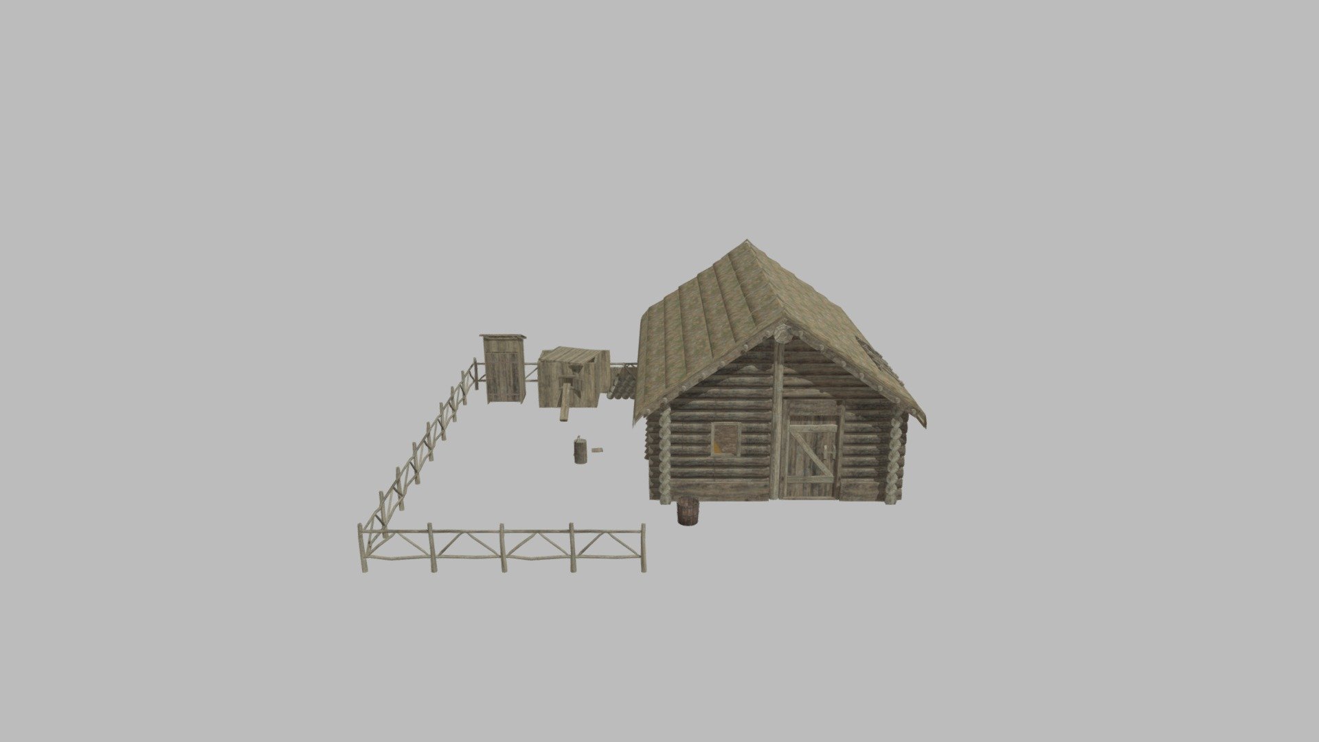 Household based on architecture of Great Moravia. Asset from my personal game project 3d model