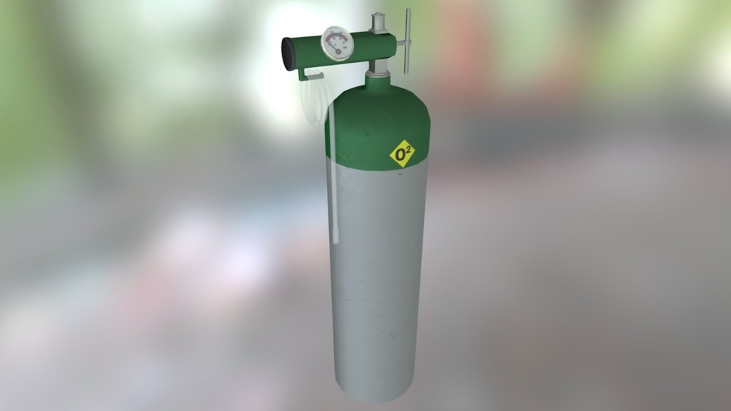 Another model that was made to go in the back of an ambulance made by Mikephoenix I simply went on google images to reference what large oxygen tanks look like and i am really happy with the result, I wanted to make a face mask on the end of the tubing but at the time it was too advanced for me to model.

This was also made with 3ds max, headus UVlayout and Quixel and it helped me hone my skills in the programs.

The model was made from a cylinder and mainly extruding parts of the main object to make the final form, i think it was great practice for learning how to properly manipulate shapes to create more complex forms - Oxygen Tank - 3D model by Rob Kenny (@DeadlyKenny) 3d model