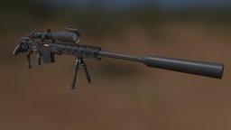 Iwi Dan .338 Sniper Rifle rifle, action, prop, bolt, ready, game-art, sniper, dan, game-ready, sniper-rifle, game-asset, iwi, game-model, 338, bolt-action, longrange, long-range, weapon, asset, game, 3d, israeli-weapon, israeli-technology, long-range-rifle, bot-action-rifle