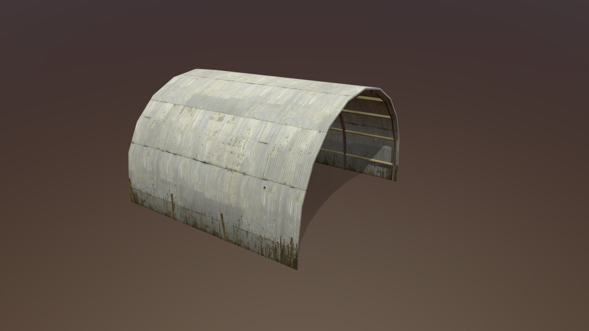 A small steel arched barn.

Built for Cities Skylines 3d model