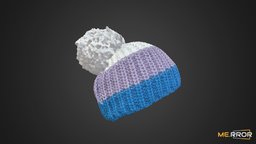 3 Color Knit Hat hat, winter, fashion, ar, 3dscanning, casual, knit, warm, photogrammetry, 3dscan, casual-fashion, male-fashion, noai, fashion-scan, winter-fashion, female-fashion, knit-hat, 3color, 3-color-hat, warm-fashion
