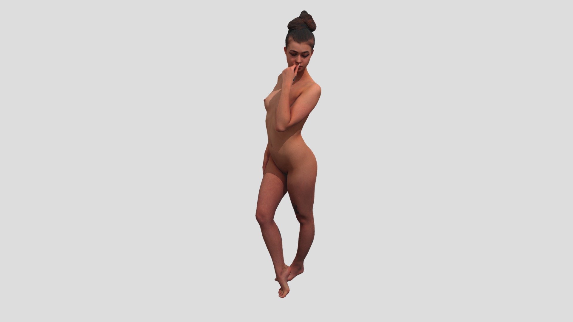 Real Life Human Scans is a project by 3Dsk which focus on diversity of human bodies, faces and expressions.

Ethnicity: white
Gender: female
Age: 18
Height: 173 cm
Weight: 58 kg

Technical Specifications:




OBJ file / 751 000 polys

8k / PNG diffuse texture

NOTE: This is a cleaned raw scan in Zbrush postproduction but no retopology.
This is the version with less poly without Zbrush file.

3Dsk Store provides all you need for 2D&amp;3D artist and game developers. Explore raw 3D scans &amp; retopologized models of head, hand, full body in A-pose or daily pose and props. And a variety of 2D references such as Photo set of standing and sitting man/woman, flexing &amp; expressions. Premade head texture, HD skin and HD eye details 3d model