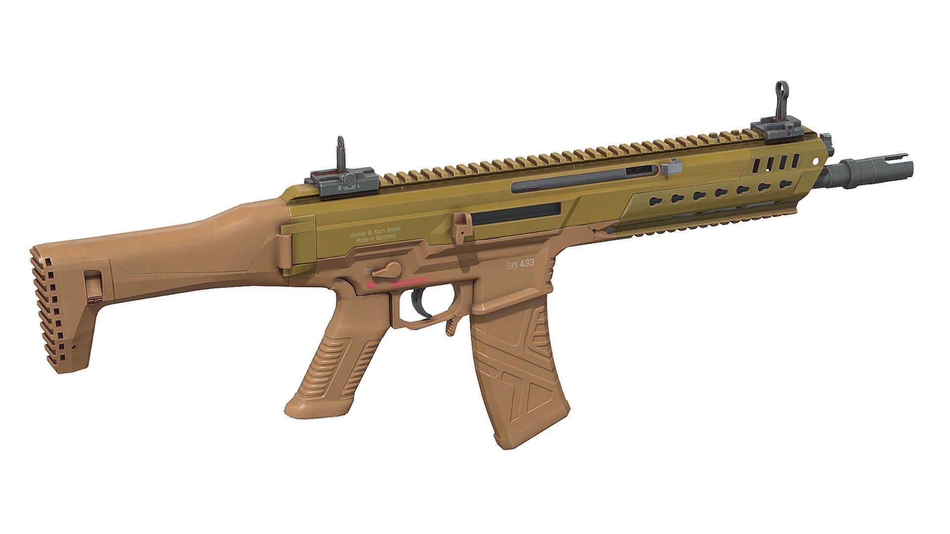 Heckler &amp; Koch HK433 - Heckler & Koch HK433 - 3D model by momsboxtv 3d model
