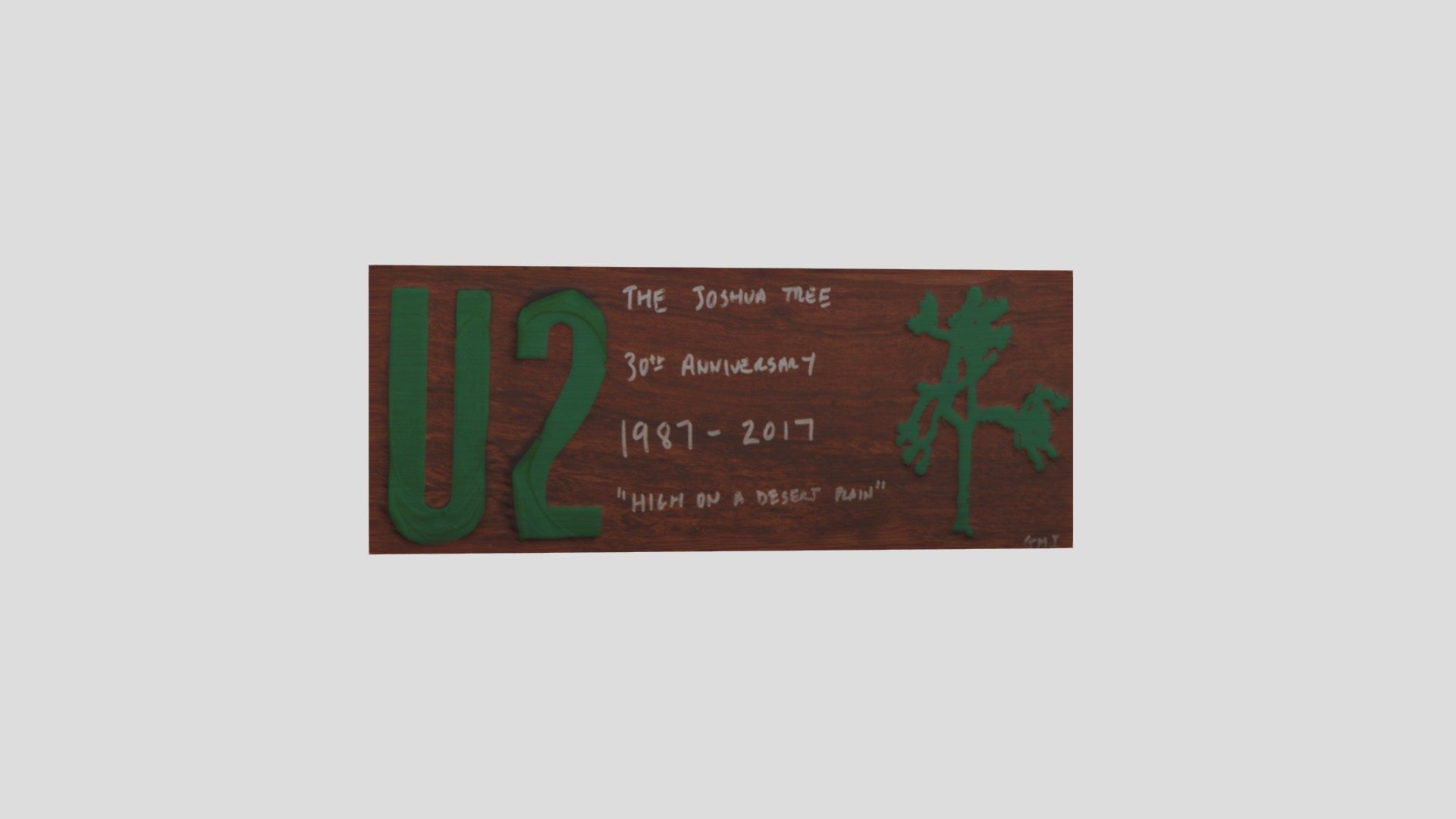30 Anniversary plaque locasted at U2's Fallen joshua Tree
For more info, visit http://thejoshuatree.earth - 30th Anniversary Plaque: thejoshuatree.earth - 3D model by eplatero 3d model