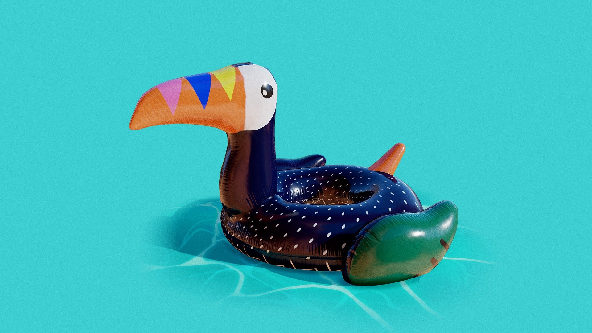 Inflatable Float Toucan - Inflatable Toucan - Buy Royalty Free 3D model by msanjurj 3d model