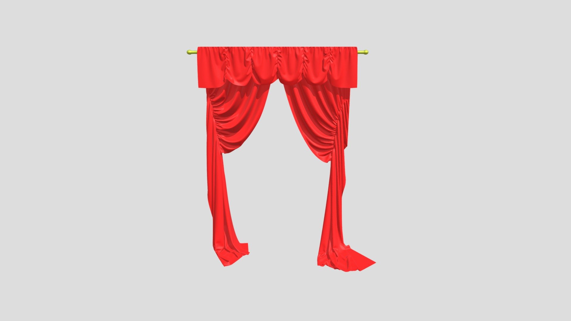 High detailed photorealistic 3d model of curtains. Curtain is set to real world scale. The curtain is 108 inches long.  

3D models are originally created in Maya 3d model