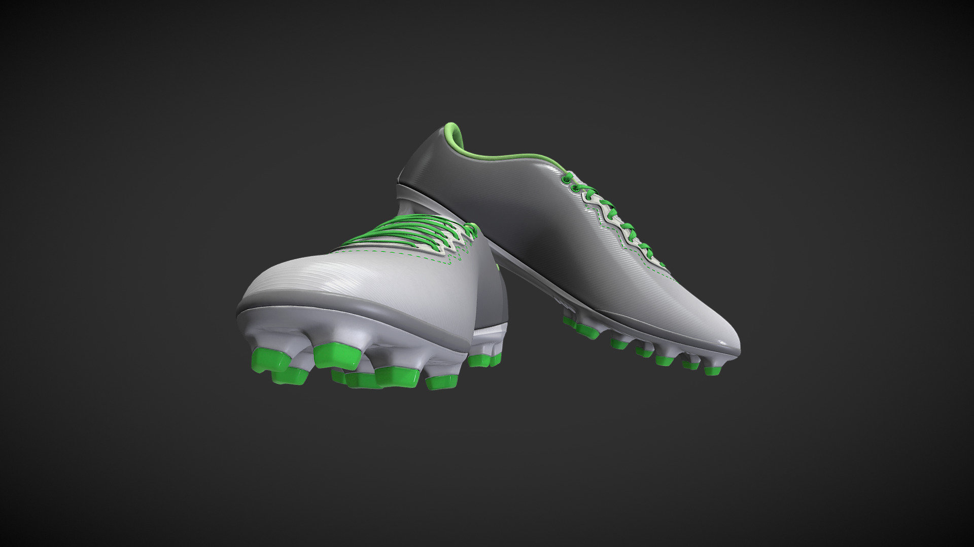 Model of generic football boots. 

Fully customizable in terms of textures and materials. The ones presented here is just an example. Created for CGTrader's 3D Sports &amp; Hobbies Challenge. All modeling and detalization choises are made to follow the rules and guidelines of the contest.
-link removed- - Football Boots - 3D model by StubbornFunkyDonkey 3d model