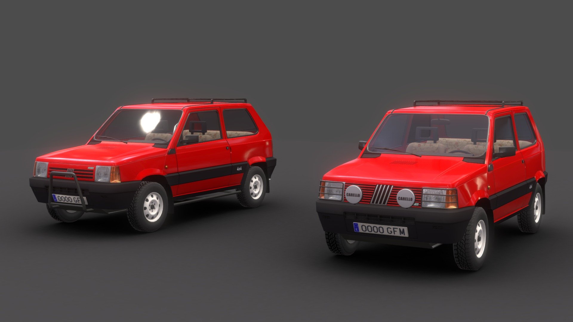 Video Car - Fiat Panda 4x4 - Buy Royalty Free 3D model by codexito 3d model