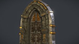 Door of the Castle scene, autodesk, rigging, warrior, indie, demo, render, game, 3d, texture, low, poly, zbrush, video, environment