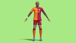 T-Pose Mauro Icardi Galatasaray 23-24 football, people, rig, player, soccer, t-pose, men, game-ready, messi, ronaldo, neymar, galatasaray, mauro, footballer, character, lowpoly, man, animated, human, male, sport, ball, rigged, icardi, 23-24