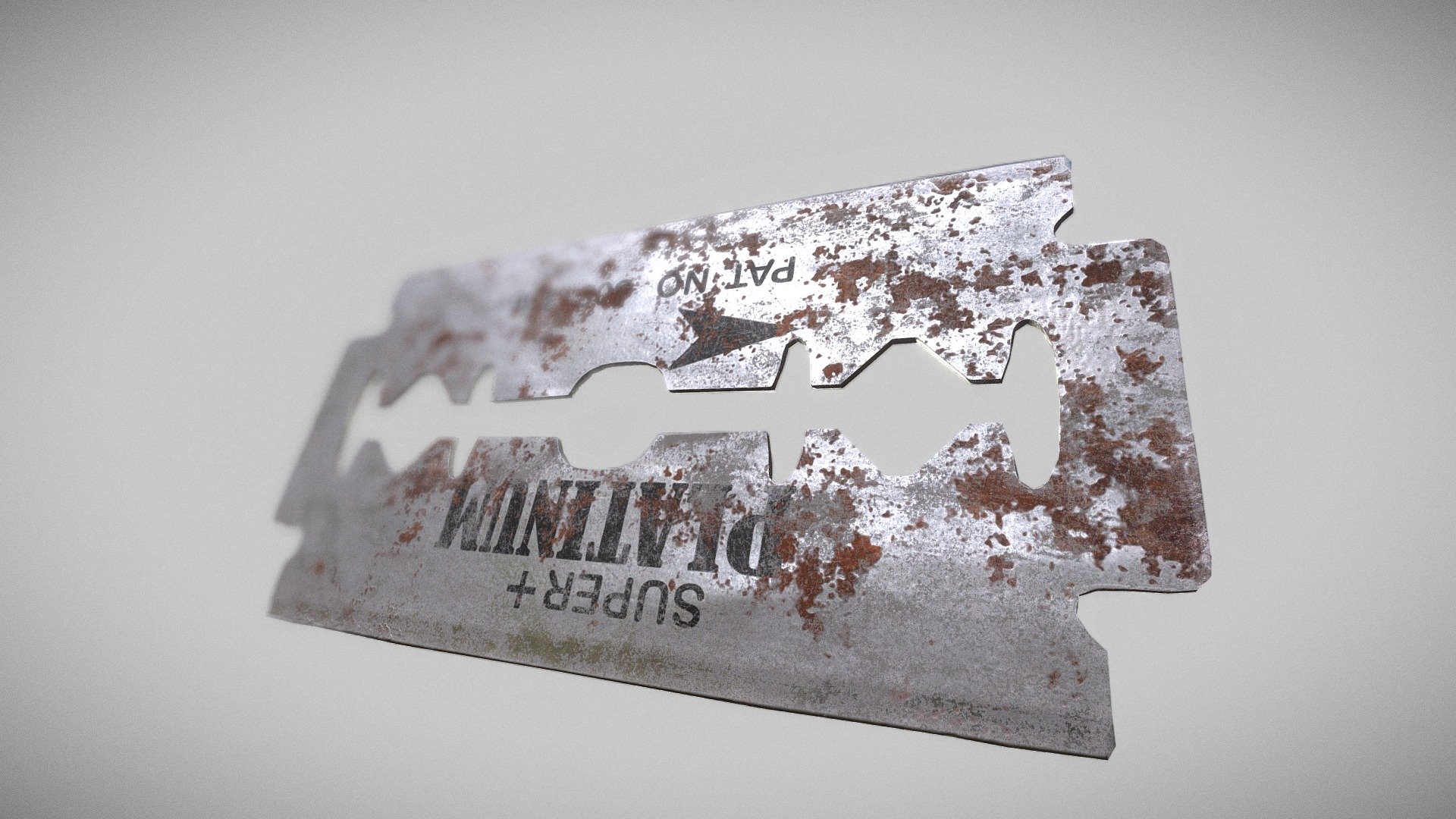 Rusty razor blade - 3D model by Blumboose.3D 3d model