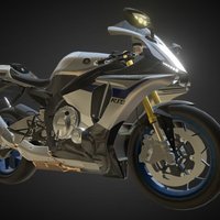 Yamaha R1M motorbike, motorcycle, motorsport, substance, vehicle, blender3d, substance-painter