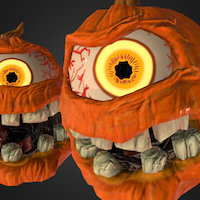 Scary Pumpkins eye, orange, scary, substancepumpkin, bigeye, substancepainter, halloween