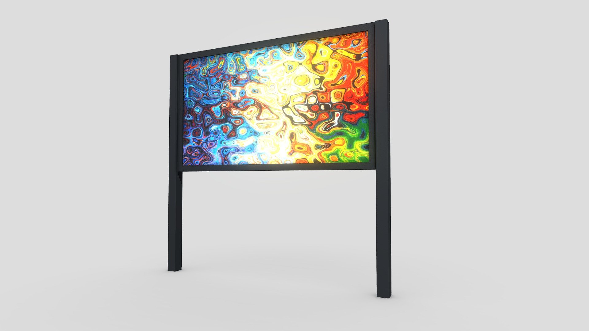 LED-display
side ratio 16:9
2 stands of galvanised steel
aluminium body - LED Display Video 16:9 - 3D model by WaypointSignage (@waypoint) 3d model