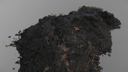 Soil heap with some hay pieces field, bed, archviz, 3d-scan, medieval, earth, dirt, farm, 3d-scanning, farming, loam, medievalfantasyassets, photoscan, photogrammetry, asset, texture, material